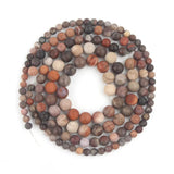 Matte Red Brown Wood Jaspers Loose Beads for Jewelry Making DIY Bracelet