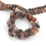 Matte Red Brown Wood Jaspers Loose Beads for Jewelry Making DIY Bracelet