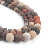 Matte Red Brown Wood Jaspers Loose Beads for Jewelry Making DIY Bracelet