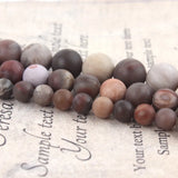 Matte Red Brown Wood Jaspers Loose Beads for Jewelry Making DIY Bracelet