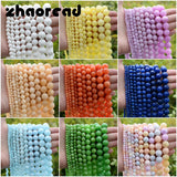 Natural Stone Beads Multicolor Jades Spacer Beads for Jewelry Making