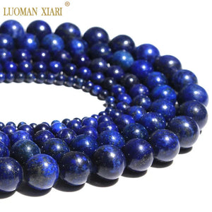Natural Lapis Lazuli Stone Beads for Jewelry Making 15''