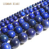 Natural Lapis Lazuli Stone Beads for Jewelry Making 15''