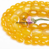 Yellow Agates Drum Barrel Shape Beads for DIY Jewelry