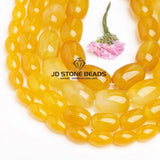 Yellow Agates Drum Barrel Shape Beads for DIY Jewelry