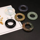 Big Circle Pendant Natural Stone Ornament for Jewelry Making DIY
