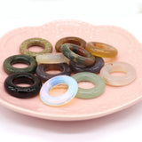 Big Circle Pendant Natural Stone Ornament for Jewelry Making DIY