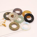 Big Circle Pendant Natural Stone Ornament for Jewelry Making DIY