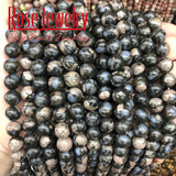 Glaucophane Round Natural Stone Beads 6 8 10 MM DIY Jewelry Making