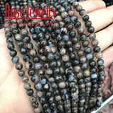 Glaucophane Round Natural Stone Beads 6 8 10 MM DIY Jewelry Making