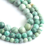 Green Jadeite Round Loose Beads 6/8/10mm 15 inches