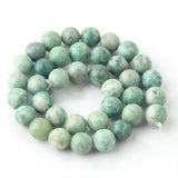 Green Jadeite Round Loose Beads 6/8/10mm 15 inches