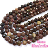 Faceted Morganite Crystal Beads 6-8mm for Bracelet DIY