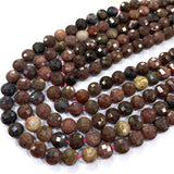 Faceted Morganite Crystal Beads 6-8mm for Bracelet DIY