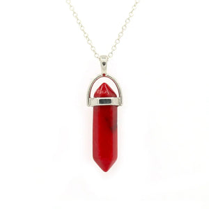 Hexagon Gem Chakra Necklace Crystal Jewelry