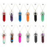 Hexagon Gem Chakra Necklace Crystal Jewelry