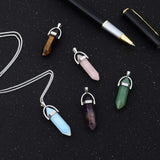 Hexagon Gem Chakra Necklace Crystal Jewelry
