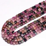 Natural Stone Cube Faceted Beads 4mm for Jewelry Making