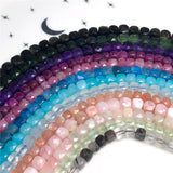 Natural Stone Cube Faceted Beads 4mm for Jewelry Making