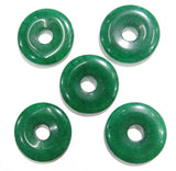 12pcs 30mm Natural Stone Donuts Pendant for Jewelry Making