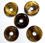 12pcs 30mm Natural Stone Donuts Pendant for Jewelry Making