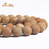 Natural Stone Brown Wood Grain Loose Beads Jewelry DIY 4-16mm