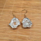 Quartz Drop Earrings Natural Stone Jewelry