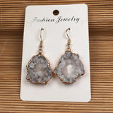 Quartz Drop Earrings Natural Stone Jewelry