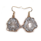 Quartz Drop Earrings Natural Stone Jewelry