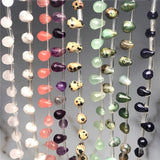 Natural Stone Faceted Beads 6x9mm Tiny Crystal DIY Gem Beads For Jewelry