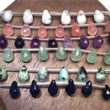 Natural Stone Faceted Beads 6x9mm Tiny Crystal DIY Gem Beads For Jewelry