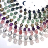 Natural Stone Faceted Beads 6x9mm Tiny Crystal DIY Gem Beads For Jewelry