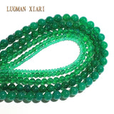 Green Agat Beads Round DIY Bracelet Necklace 15'' Strand Mix 4/6/8/10/12 m