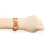 Opal Tube Beads Bracelet Leather Wrap Couples Bracelets