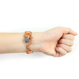 Opal Tube Beads Bracelet Leather Wrap Couples Bracelets