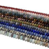 Natural Stone Lapis Lazuli Agates Crystal Amethysts Beads Spacer Rondelle Beads