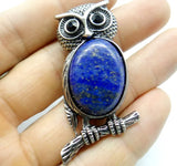 Natural Stone Owl Pendant Jewelry Making Necklace 10PC