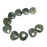 Natural Stone Love Heart Red Jaspers Aventurine Rhodochrosite Faceted Beads