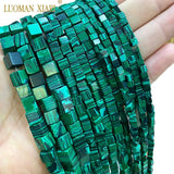 Malachite Stone Square Spacer Beads 4/6/8MM