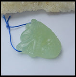 Nephrite Carved Animal Necklace Pendant 35x32x9mm