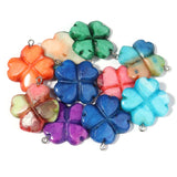 Natural Stone Leaf Charms Pendants for Jewelry Making Diy Bracelet Necklace