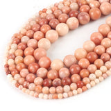 Pink Aventurine Frosted Beads Matte Round Loose Beads 4-12MM