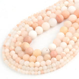 Pink Aventurine Frosted Beads Matte Round Loose Beads 4-12MM