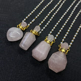 Stone Powder Aromatherapy Bottle Necklace - DIY Necklace Gift