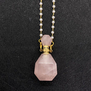 Stone Powder Aromatherapy Bottle Necklace - DIY Necklace Gift