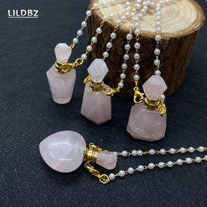 Stone Powder Aromatherapy Bottle Necklace - DIY Necklace Gift