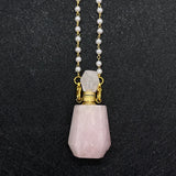 Stone Powder Aromatherapy Bottle Necklace - DIY Necklace Gift