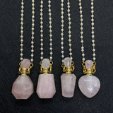 Stone Powder Aromatherapy Bottle Necklace - DIY Necklace Gift