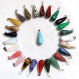 Natural Stone Quartz Crystal Tiger Eye Opalite Mix Stone Charms Pendants