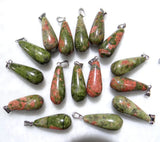 Natural Stone Quartz Crystal Tiger Eye Opalite Mix Stone Charms Pendants